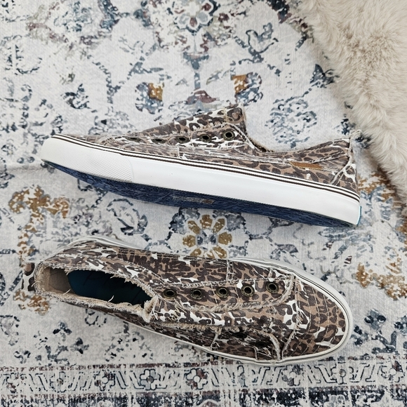 Blowfish Play Natural Lion Leopard Print Canvas Low Top Sneaker Women US 10 - Picture 5 of 9